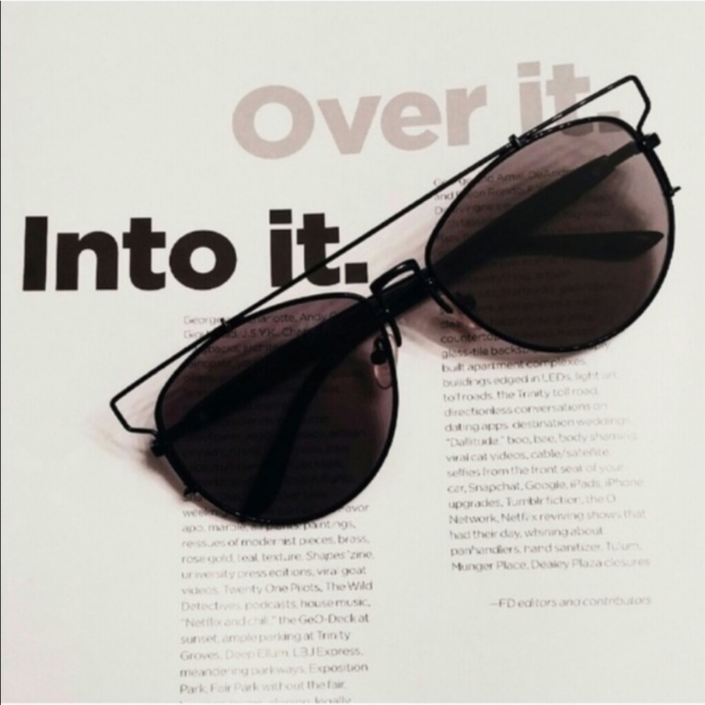Accessories | chic black on black retro sunglasses - Picture 5 of 5